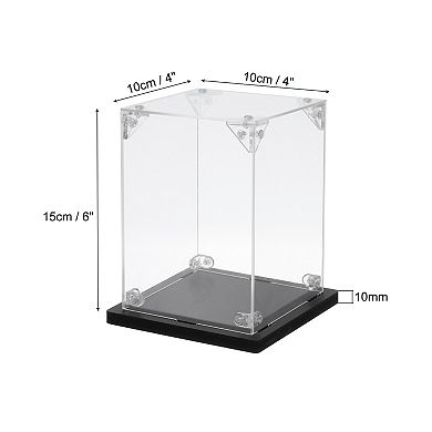 Acrylic Display Case, 4"x4"x6" Clear Display Box Assemble Dustproof Display Box Storage Organizer