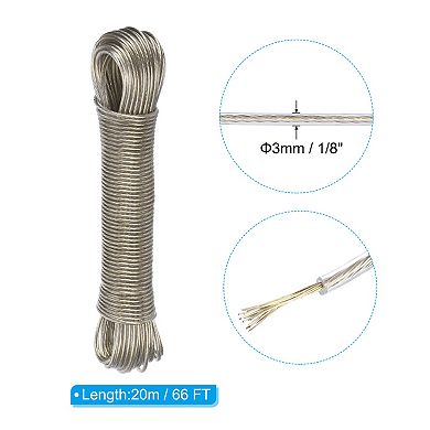 Coated Clothesline Extra Strong Steel Core Clothes Line Wire for Drying Clothes, Outside Hanging