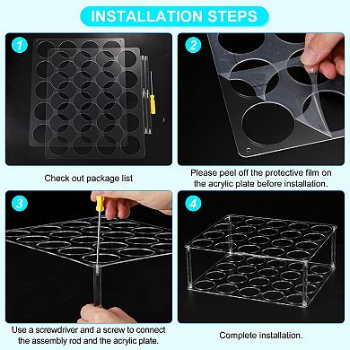 Vinyl Roll Storage Rack, Acrylic Vinyl Roll Holder for Up to 20-Holes, Vinyl Organization for Craft