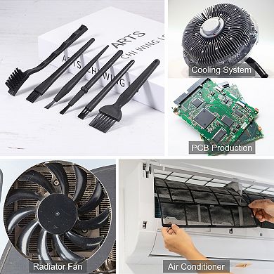 5pcs Anti-static Cleaning Brush 10x18mm PV Plastic Conductive Bristles Small Narrow ESD Brushes