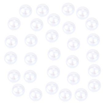 30 pc Faux Pearl Round Buttons, W/ Shank Buttons, for Clothes Shirts Sweaters Decorations, White