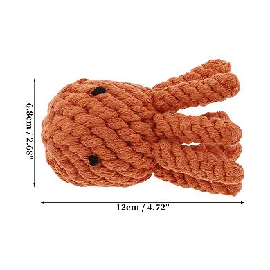 Puppy Teethings Chewer, Octopuses Shape Dog Chew Rope, Braided Cotton Teeth Cleaning Rope Orange