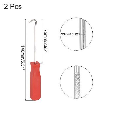 Full Hook Pick 5.51" Puller Remover Removal Tool for Oil Seal/O-rings, Gasket, Hose 2Pcs