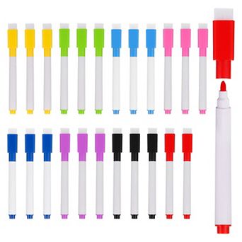 Dry Erase Marker Pens, 24 pc Magnetic 8 Colors Ink Fine Point Low Odor Whiteboard with Eraser Cap
