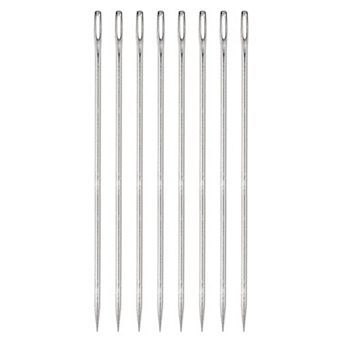 8 pc 6 Inch Upholstery Needle Large Eye Extra Long Stitching Needles Straight Hand Needles