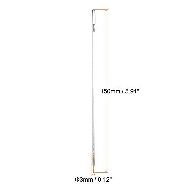 8PCS 6 Inch Upholstery Needle Large Eye Extra Long Stitching Needles Straight Hand Needles