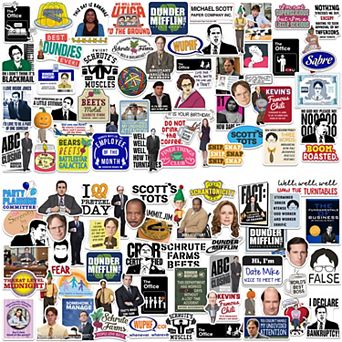 Assorted The Office Vinyl Stickers 100 pk