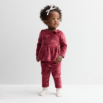 Baby Girl Jumping Beans® Disney Velour Peplum Top & Legging Set