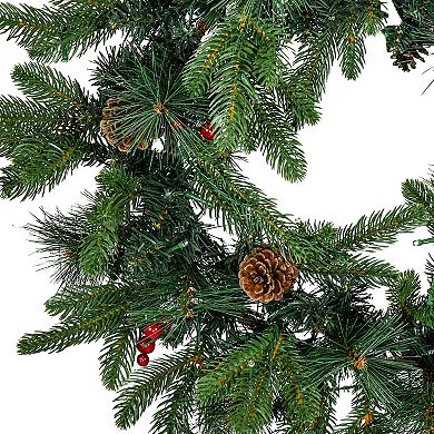 Sunnydaze 24" Diameter Prelit Christmas Wreath - Traditional