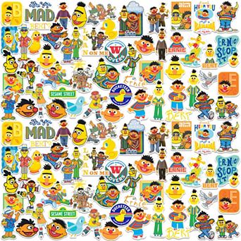 Assorted Sesame Street Bert & Ernie Vinyl Stickers 100 pk