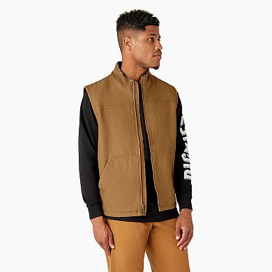 Men's Dickies Duck Canvas High Pile Fleece Lined Vest
