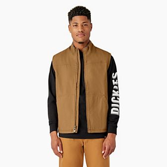Men's Dickies Duck Canvas High Pile Fleece Lined Vest