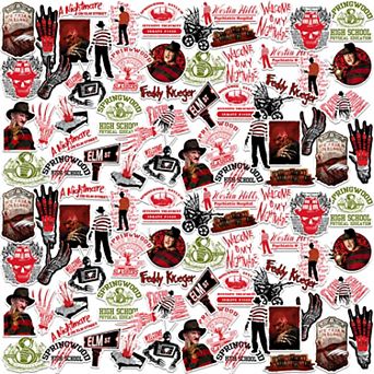 Assorted Nightmare On Elm Street Vinyl Stickers 100 pk