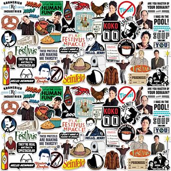 Assorted Seinfeld Variety Vinyl Stickers 100 pk