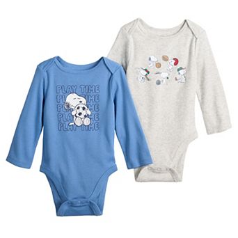 Baby Jumping Beans® Peanuts 2 pk Long Sleeve Bodysuit Set