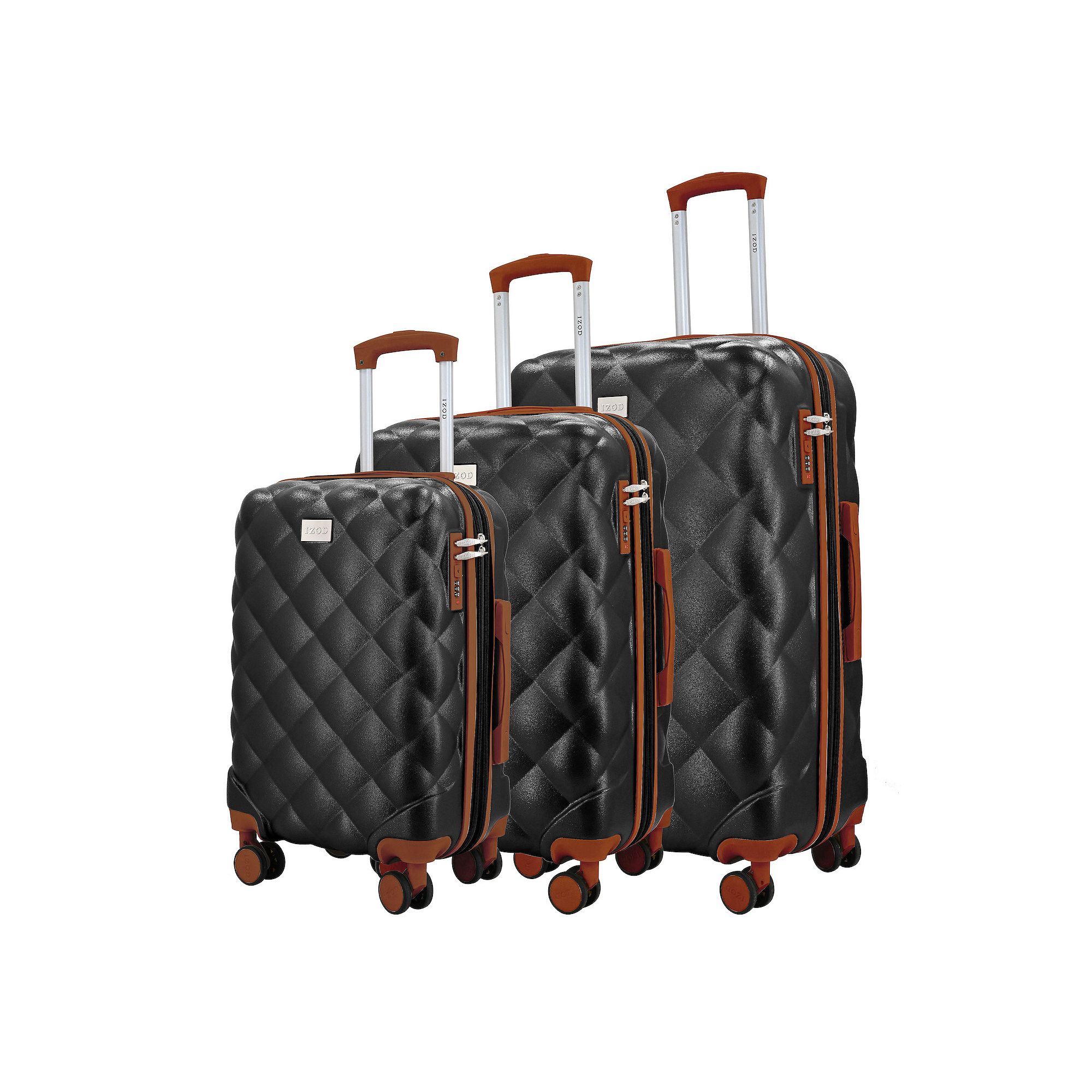 IZOD Fit 3-pc. Hardside Spinner Luggage Set, Black