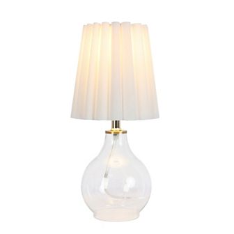 Glass Accent Lamp with Scalloped Design Shade