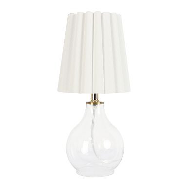 Glass Accent Lamp with Scalloped Design Shade