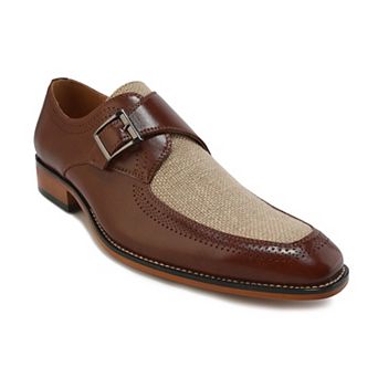 Gino Vitale Moc Toe Monk Strap Two-Tone Loafer