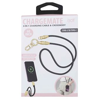 iJoy Chargemate 60-Inch Type C 2-In-1 Braided Charging Cable