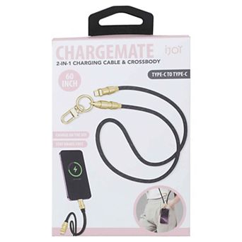 iJoy Chargemate 60-Inch Type C 2-In-1 Braided Charging Cable