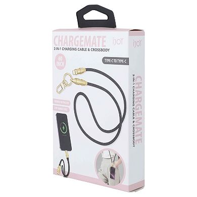 iJoy Chargemate 60-Inch Type C 2-In-1 Braided Charging Cable
