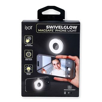 iJoy Swivel Glow Magnetic Ring Light - Rechargeable USB-C Phone Light
