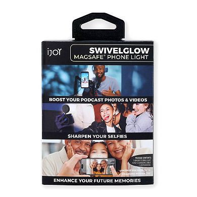 iJoy Swivel Glow Magnetic Ring Light - Rechargeable USB-C Phone Light