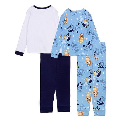 Boys 4-8 Bluey "Reach For The Stars" 4-Piece Pajama Top & Pajama Bottoms Set