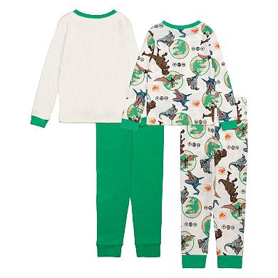 Boys 6-12 Jurassic World "Land, Air, Sea, Roar" 4-Piece Pajama Top & Pajama Bottoms Set