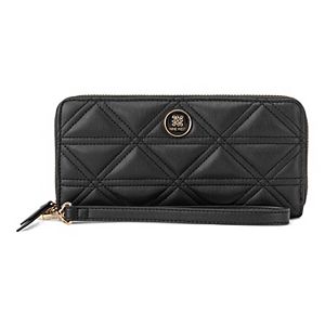 Nine West Lockup Zip Around Wallet With Wristlet