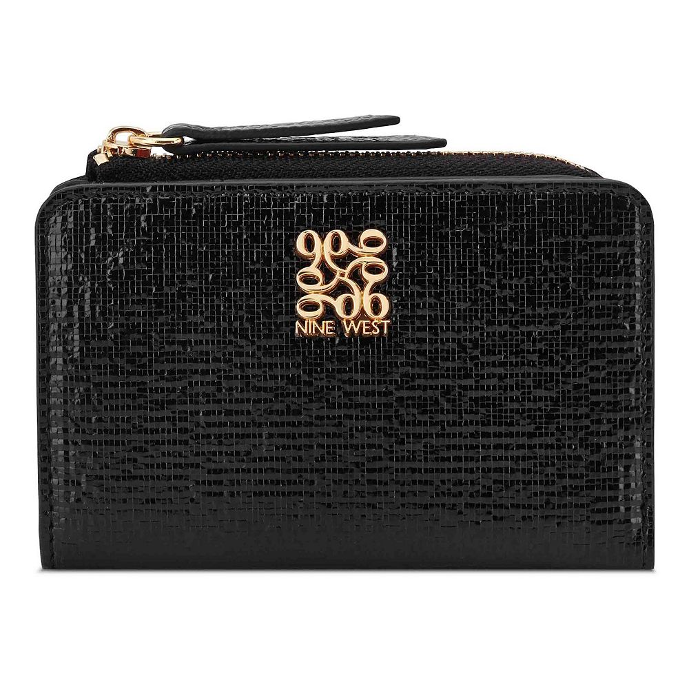 Nine West Cramer Pochette convertible pour femme Tendance Mariage Bal Événement Soirée Doré Argent Mariage, Noir/blanc, Moyen