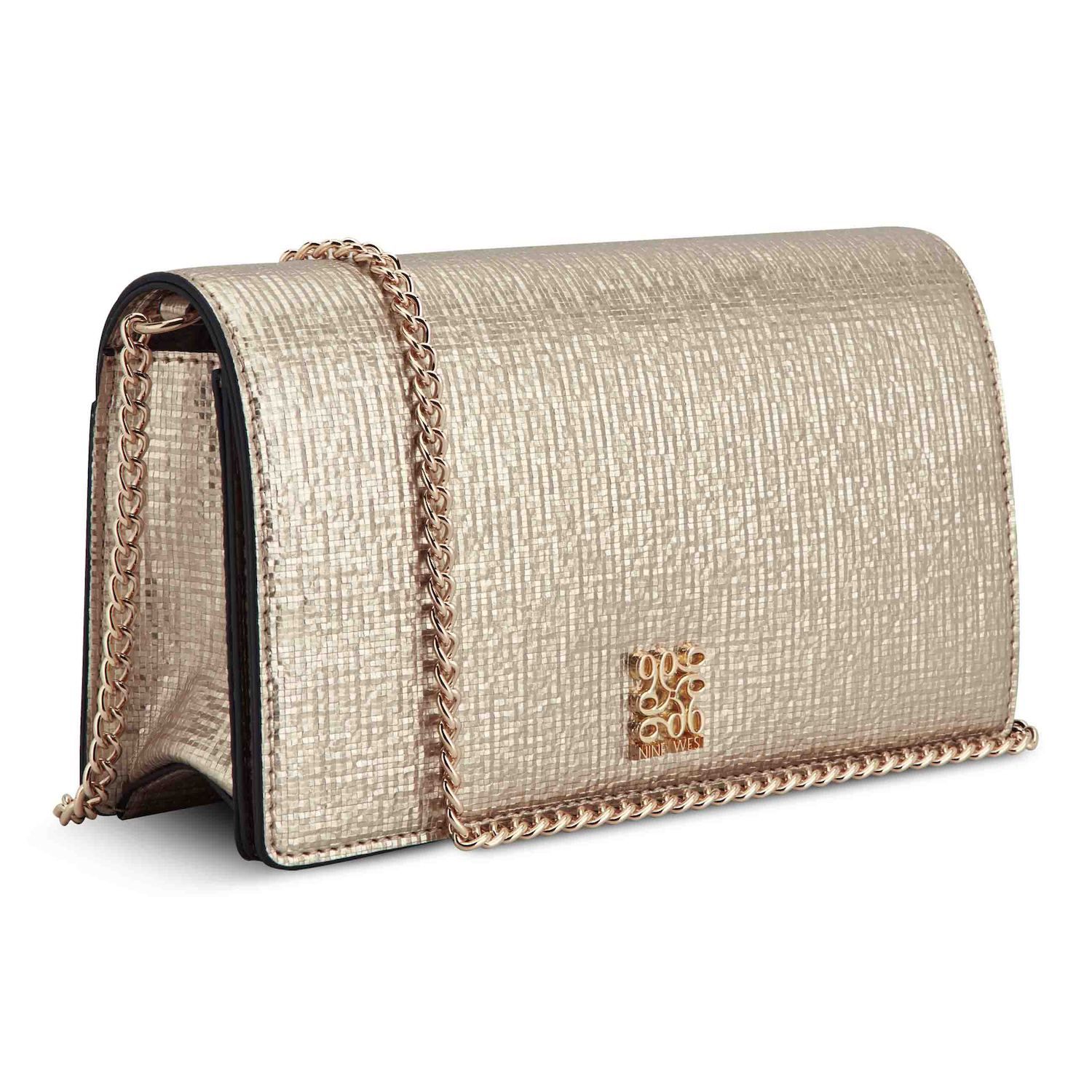 Pochette Convertibile Nine West Cramer | Borse Da Sera Con Cristalli E Strass | Oro, Argento | Ideale Per Matrimonio, Ballo, Eventi - 3
