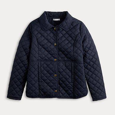 Women's Croft & Barrow® Quilted Snap Jacket