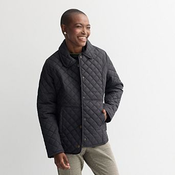 Women's Croft & Barrow® Quilted Snap Jacket