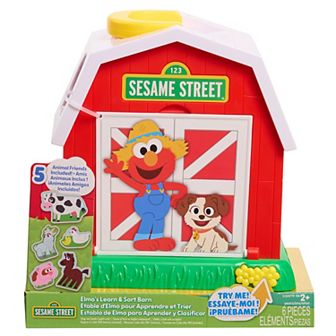 Just Play Elmo's Learn & Sort Barn 6 pc Interactive Learning Toy Set