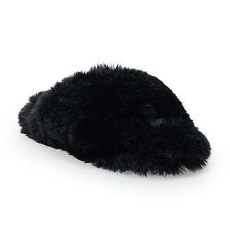LC Lauren Conrad Wozzie Twist Band Women's Faux Fur Slide Slippers