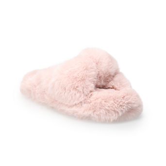 LC Lauren Conrad Wozzie Twist Band Women's Faux Fur Slide Slippers