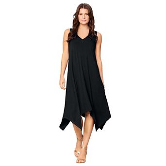 Roaman's Women's Plus Size Sleeveless Swing Dress