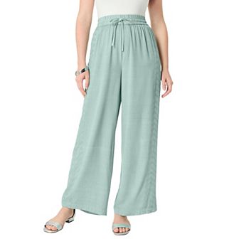Roaman's Women's Plus Size Plus Size Acid Wash Pants