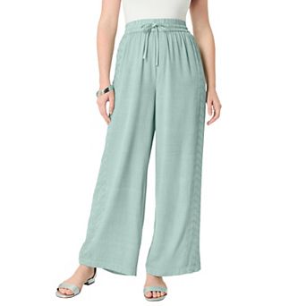 Roaman's Women's Plus Size Acid Wash Pants