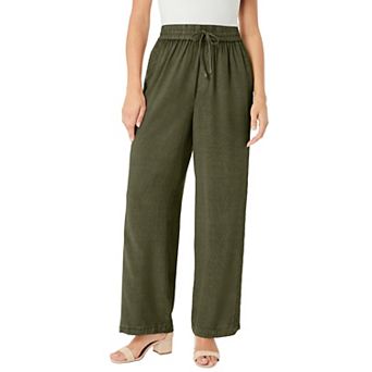 Roaman's Women's Plus Size Acid Wash Pants