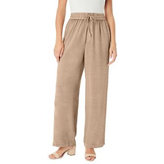 Roaman's Women's Plus Size Plus Size Acid Wash Pants