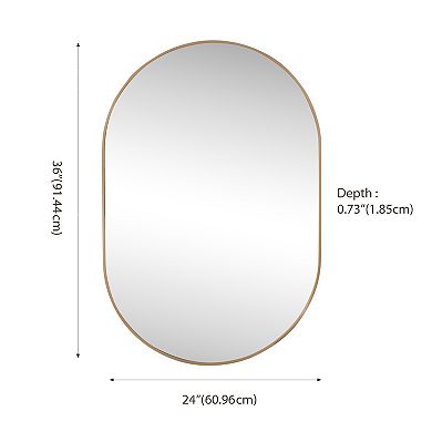 Milly Medium Oval Metal Framed Wall Mirror