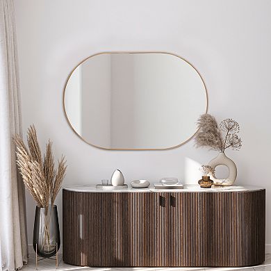 Milly Medium Oval Metal Framed Wall Mirror