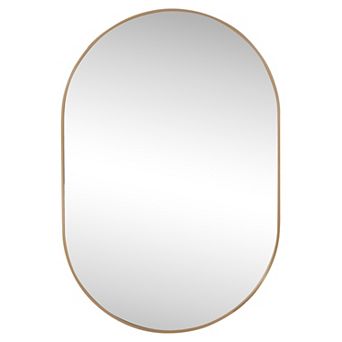Milly Medium Oval Metal Framed Wall Mirror
