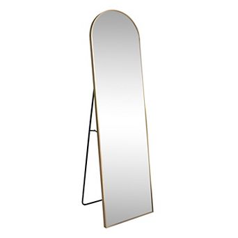 Adrian Large Arched Metal Framed Floor Full-Length Mirror