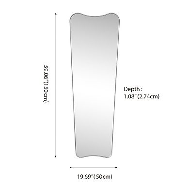 Alfie Large Rectangular Metal Framed Wall Mounted Full-Length Mirror