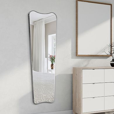 Alfie Large Rectangular Metal Framed Wall Mounted Full-Length Mirror