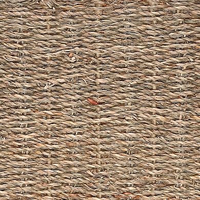 Arden Coastal Cottage Seagrass Scalloped Rectangular Organizing Storage Baskets